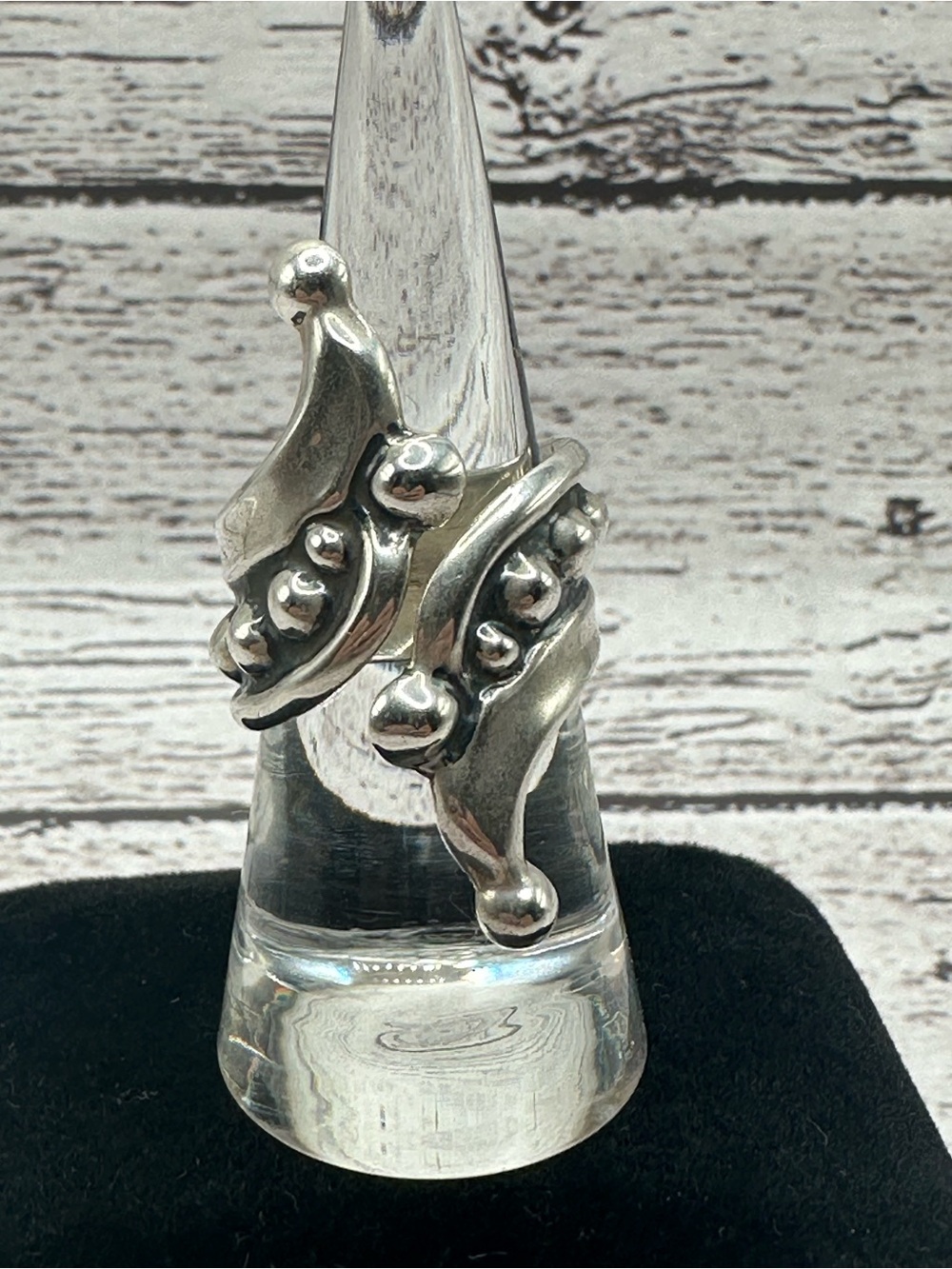 Modern Ball Bypass Silver Ring - Shiny Silver
